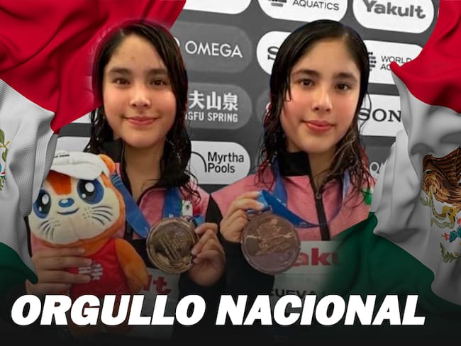 Mía y Lía Cuevas, las clavadistas mexicanas de 14 ańos que ganaron medalla en el Mundial y que pusieron a sufrir a las chinas con un clavado casi perfecto VIDEO