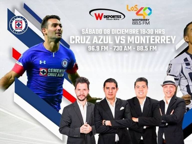 Cruz Azul vs Monterrey. Foto: W Deportes