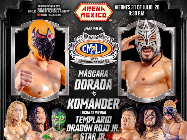 La final de la Leyenda de Plata, campeonatos en juego y mucho más en el Viernes Espectacular del CMLL