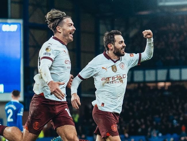 ¡Imparables! Manchester City goleó de visita al Everton