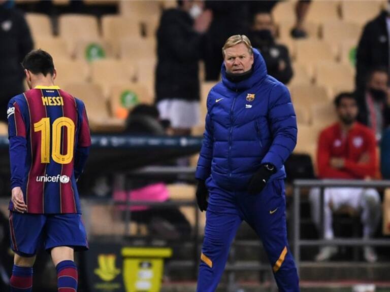 Messi y Koeman Barcelona. Foto: Getty Images