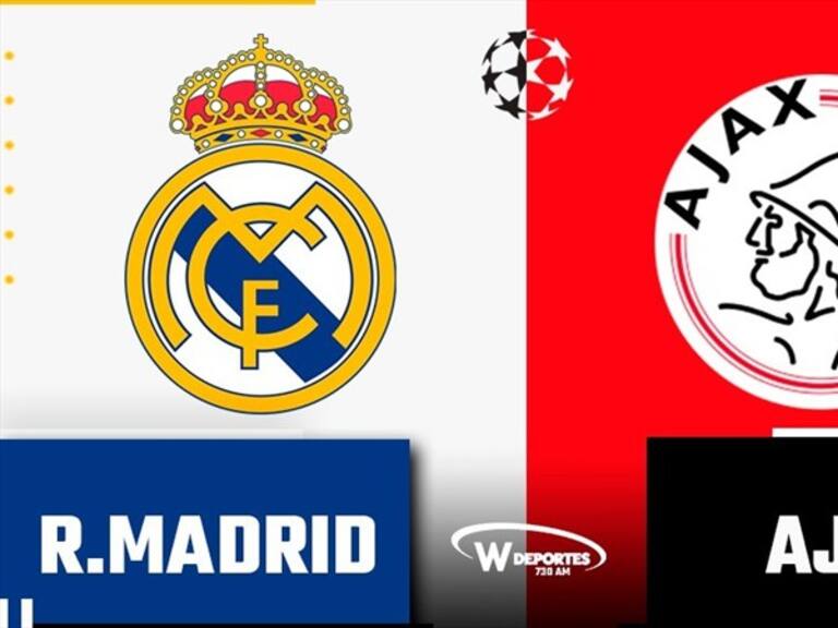 Real Madrid vs Ajax en vivo online. Foto: W Deportes