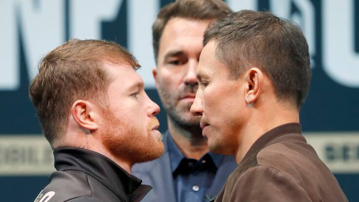Canelo Álvarez encara a Gennady Golovkin previo a la pelea del fin de semana