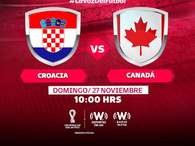Croacia vs Canadá en VIVO y en directo online, Jornada 2, Mundial de Qatar