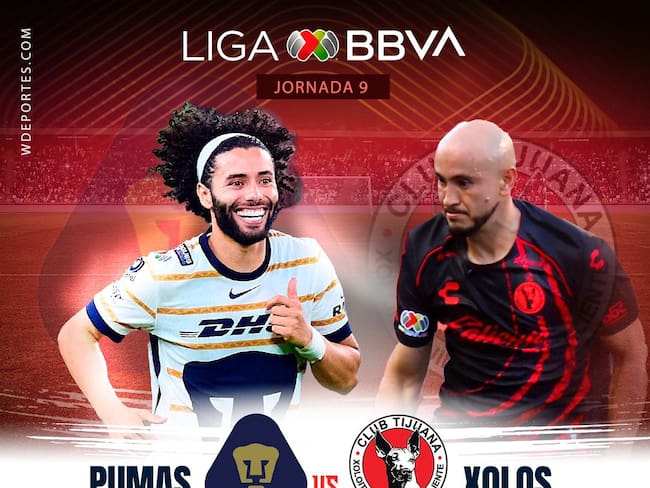 Pumas vs Tijuana: EN VIVO, dónde, cuándo y a qué hora ver el partido de la Jornada 9 del Apertura 2024.