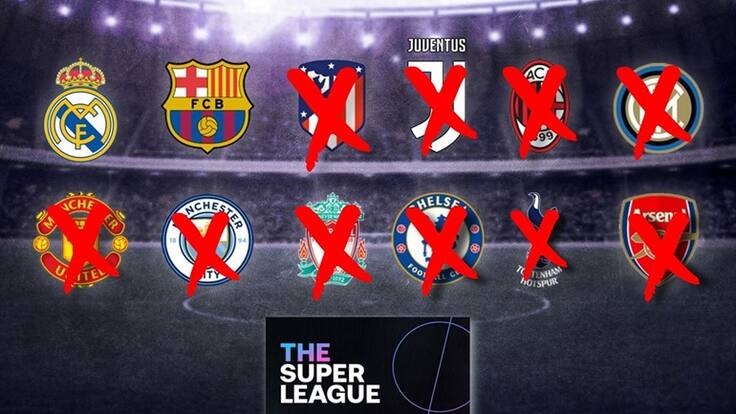 Suspenden Superliga Europea tras la salida de los clubes