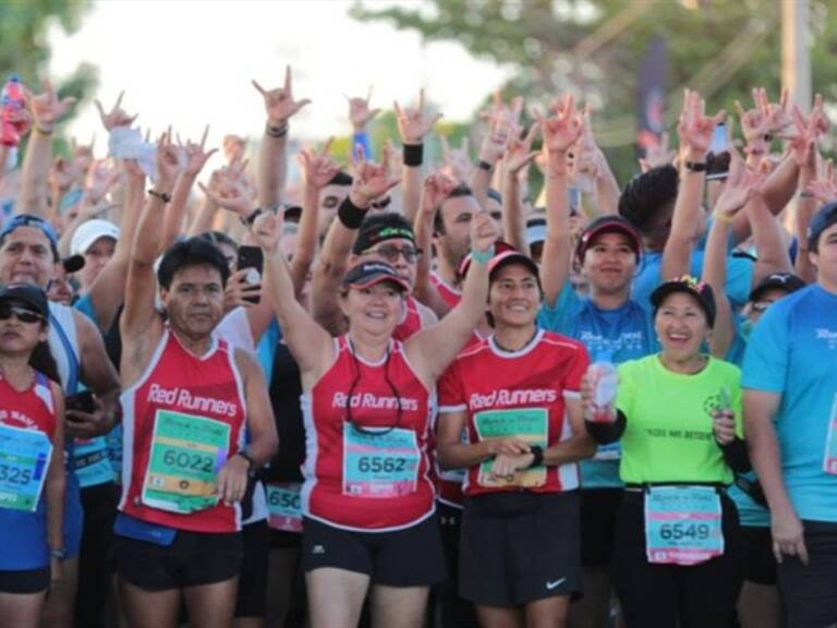 Maratón internacional de Cancún . Foto: Especial