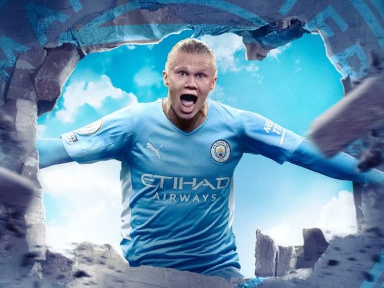Erling Haaland marco 5 goles con el City en los octavos de final de la Champions League