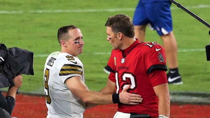 Brady vs Brees, dos leyendas que se enfrentan por primera vez en Playoffs
