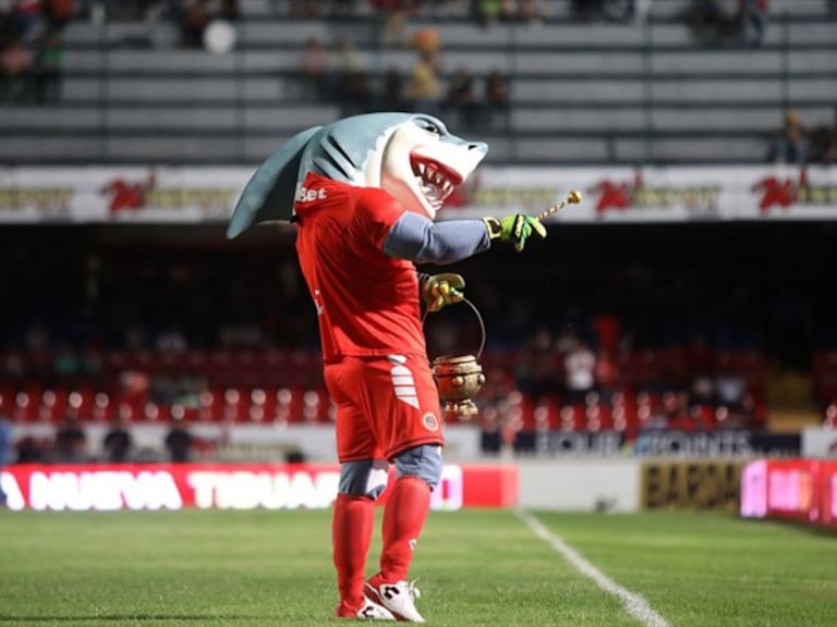 Mascota del Tibu en un partido del Veracruz . Foto: Mexsport