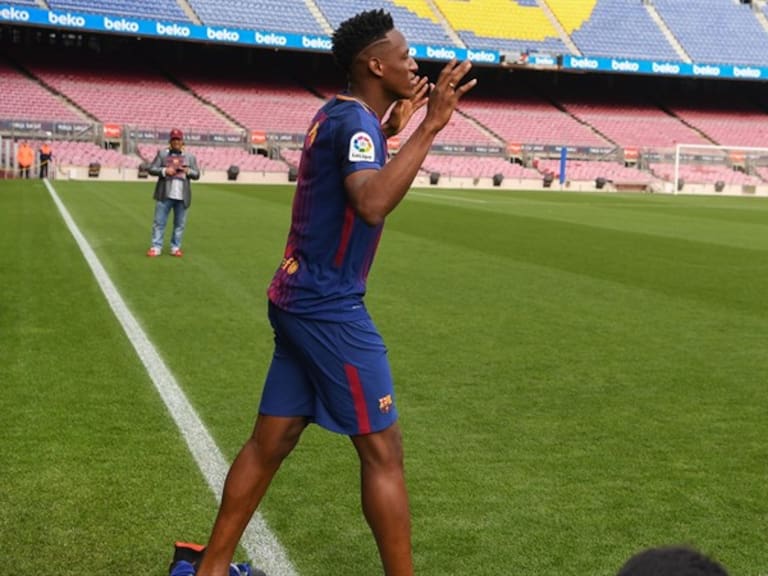 Yerry Mina FC Barcelona. Foto: Getty images