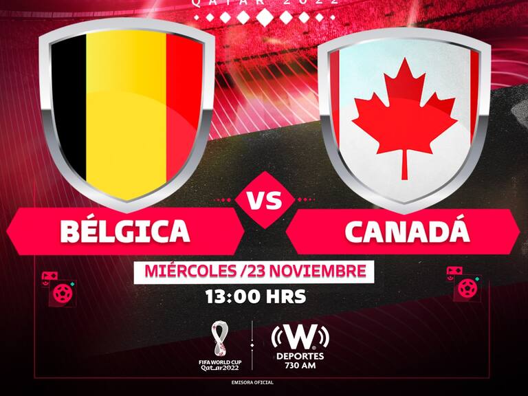 Bélgica vs Canadá en vivo