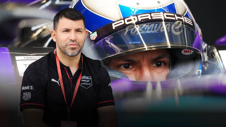 Kun Agüero debutó en la Fórmula E; sorprendió y le pidieron que bajara la velocidad