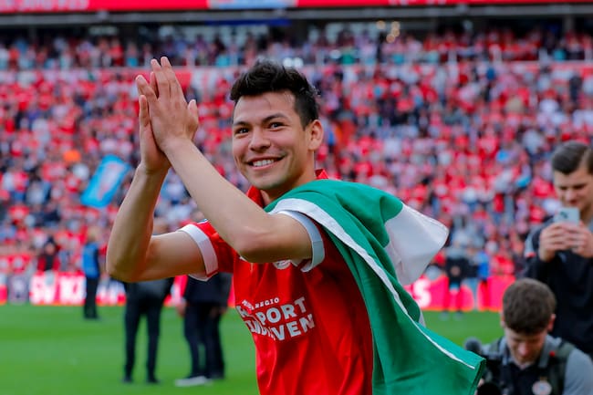 Hirving Lozano con el PSV