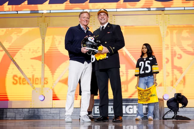 Roger Goodell en el Draft 2026 en Pittsburgh