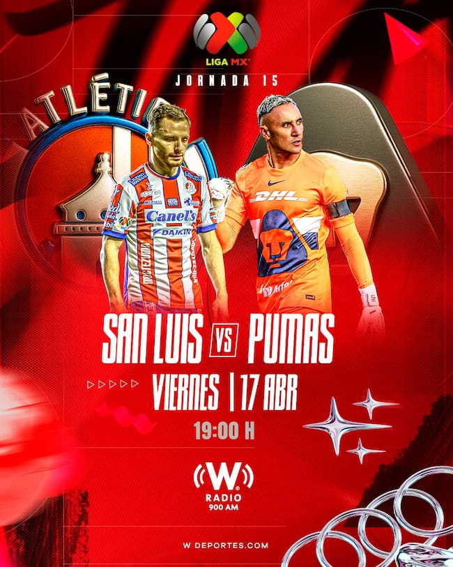Pumas vs San Luis Jornada 15 Liga Mx Clausura 2026