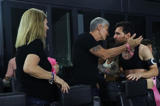 Jorge y Leo Messi