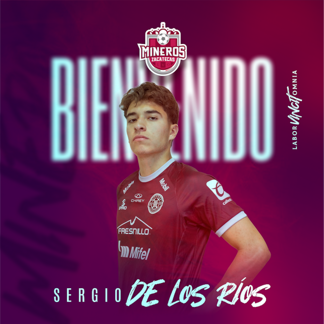 Sergio de los Ríos cuando fue presentado como jugador de Mineros