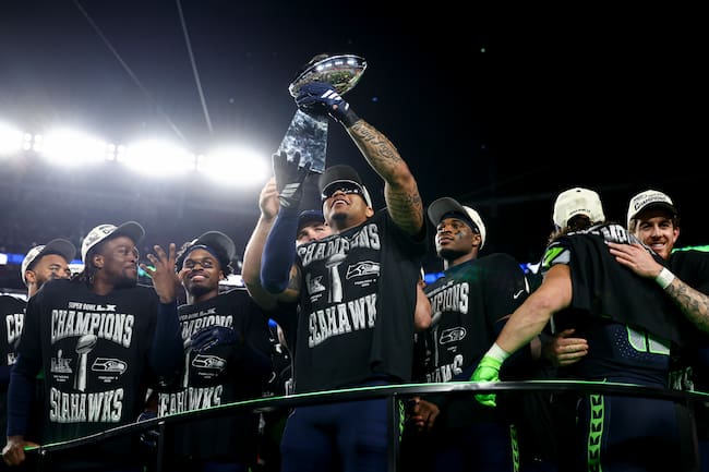 Festejo de los Seahawks tras ganar su segundo campeonato