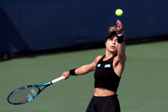 Renata Zarazúa en acción durante el segundo día del US Open.