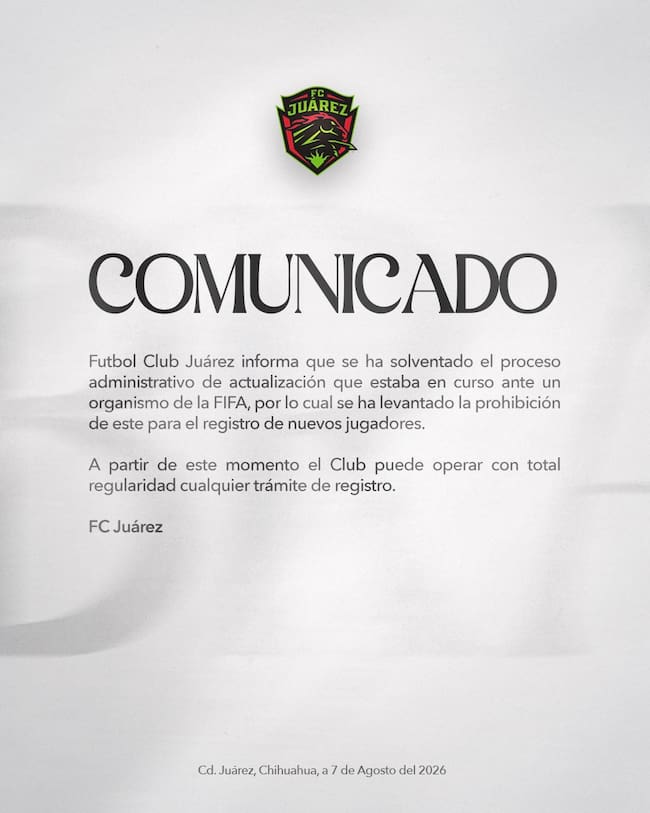 Comunicado FC Juárez