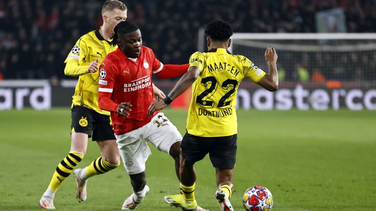 PSV y Borussia Dortmund no se hacen daño en la ida de los Octavos de Final de la Champions League, tras empatar 1-1