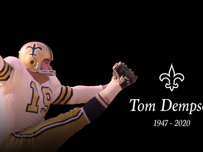 Fallece Tom Dempsey, histórico pateador de NFL por Coronavirus. Foto: twitter @Saints